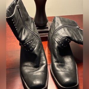 Harley-Davidson Black Leather Studded Ladies Boots